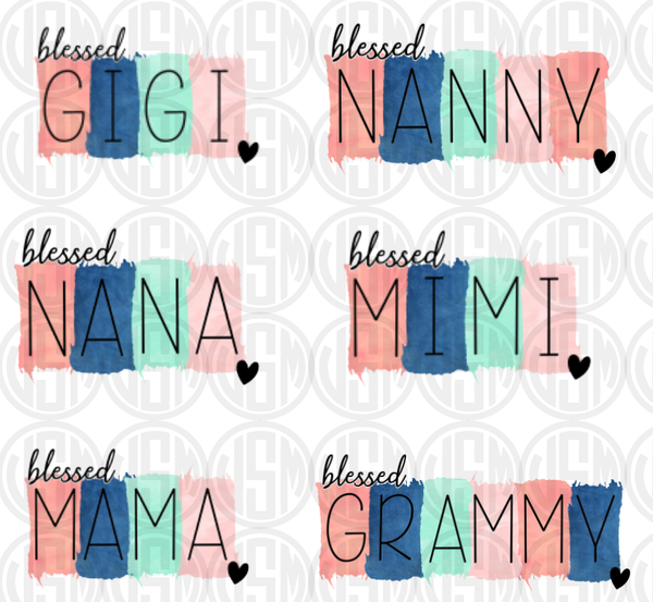 *Blessed Mother's Day Names - Transfer