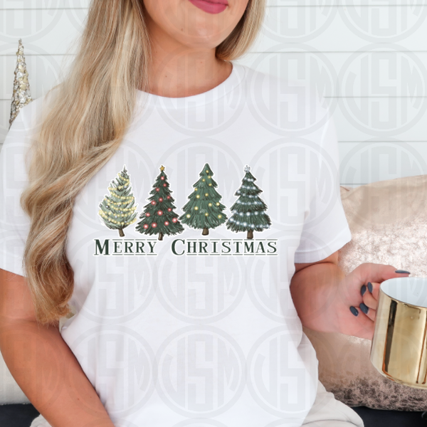 *Christmas Trees - Merry Christmas Transfer