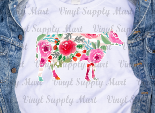 *Cow Floral Transfer