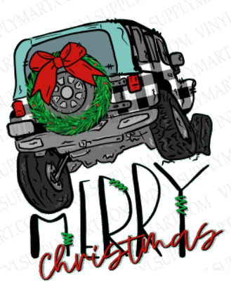 *Jeep Merry Christmas - HTV Transfer