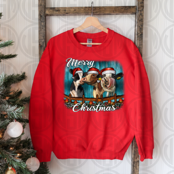 *Merry Christmas - Cows Transfer