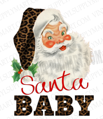 *Santa Baby - Leopard - HTV Transfer