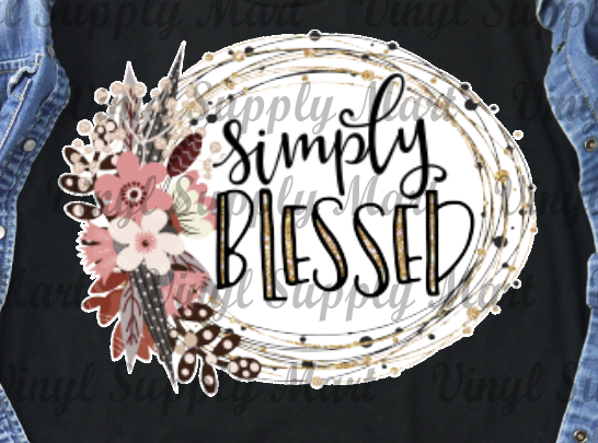 *Simply Blessed - HTV Transfer