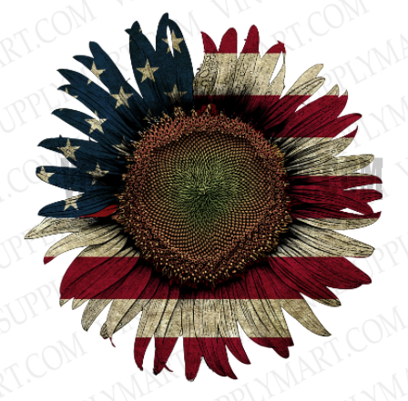 *Sunflower - Rustic Flag - SUBLIMATION TRANSFER