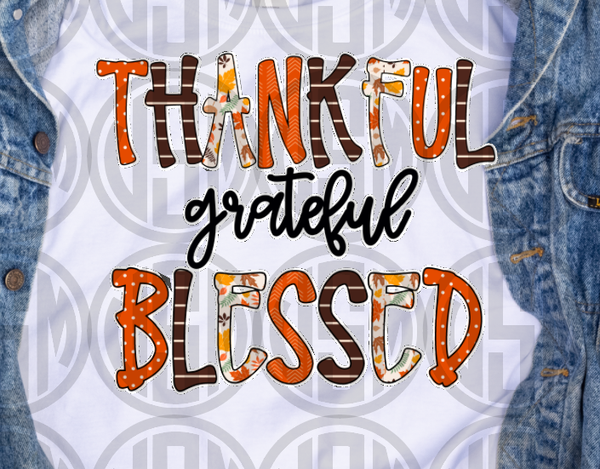 *Thankful, Grateful, blessed - Transfer