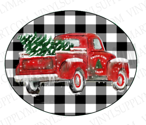 *Truck - Christmas Tree- HTV Transfer